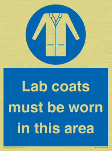 Lab coats must be worn in this area